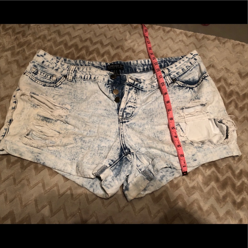 Blue Jean Distressed Shorts